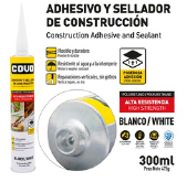 SILICON BLANCO ADHESIVO Y SELLADOR DE CONSTRUCCION 300ML COVO