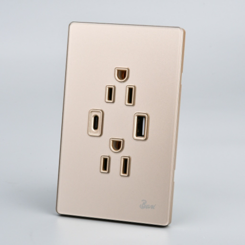 TOMA DOBLE + USB +C SERIE D'ORO BARI