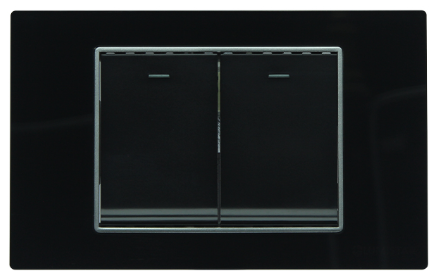 INTERRUPTOR DOBLE  NEGRO ELITE LUMISTAR