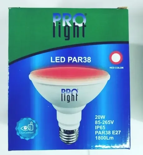 BOMBILLO LED PAR 38 20W C/ROJO PROLIGHT