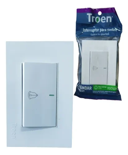 INTERRUPTOR TIMBRE BLANCO TROEN