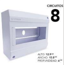 CAJA P/BREAKER PVC 8 LINEAS VITRON