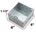 CAJETIN EMT CUADRADO 4X4X1/2" VITRON