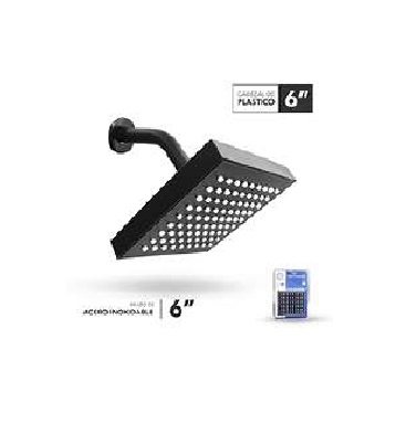 CABEZA D DUCHA C/BRAZO NEGRO 6" LF