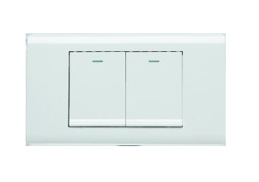 INTERRUPTOR DOBLE  BLANCO ELITE LUMISTAR