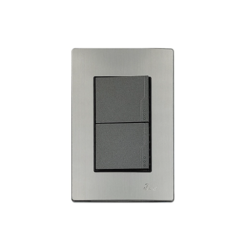 INTERRUPTOR DOBLE SERIE INOX BARI