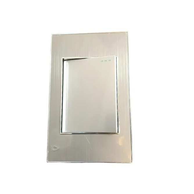 INTERRUPTOR SENCILLO CONMUTABLE LUJO PLATEADO MERCURY