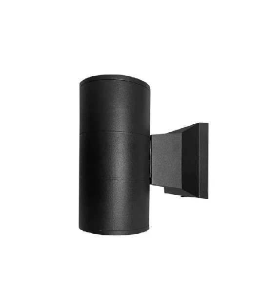 APLIQUE PARED GU10 X2 CILINDRO NEGRO IP65 MERCURY