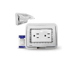 TOMACORRIENTE DOBLE C/CUBIERTA 15AMP VITRON