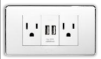TOMACORRIENTE + USB BLANCO LUJO IGOTO