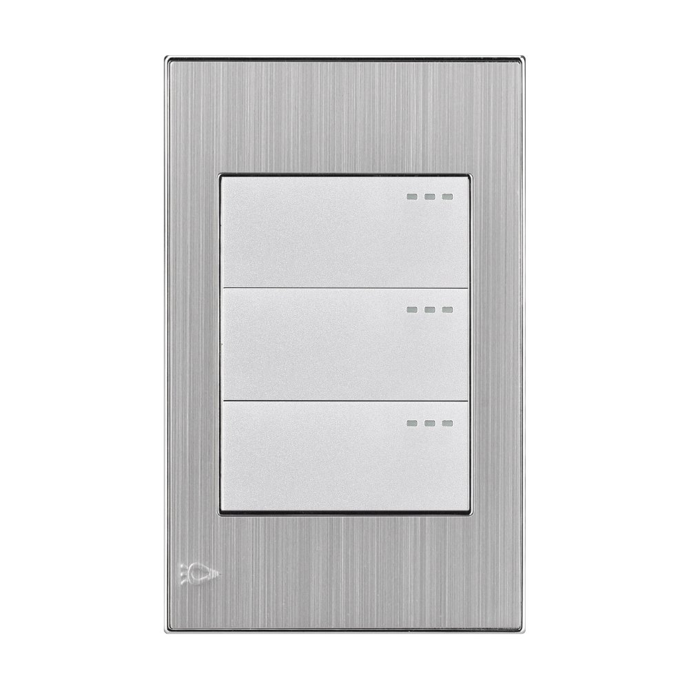 INTERRUPTOR TRIPLE CONMUTABLE STAINLESS MERCURY