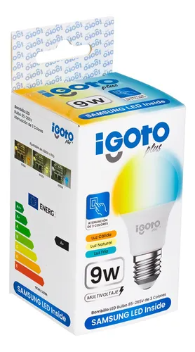 BOMBILLO LED 9W 3 TONOS IGOTO