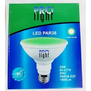 BOMBILLO LED PAR 38 20W C/VERDE PROLIGHT