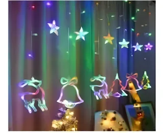 CORTINA DE LUCES DE FIGURAS NAVIDEÑAS RGB ILUM-VEN