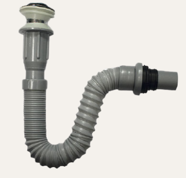 DESAGUE PARA LAVAMANOS METALICO 1 1/4" CON SIFON FLEX