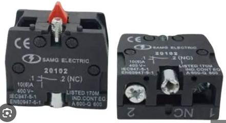 BLOQUE DE CONTACTO PEQUEÑO C/ROJO NC SAMG ELECTRIC