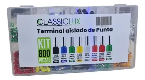 KIT TERMINAL AISLADO DE PUNTA (800PZAS) CLASSIC LUX