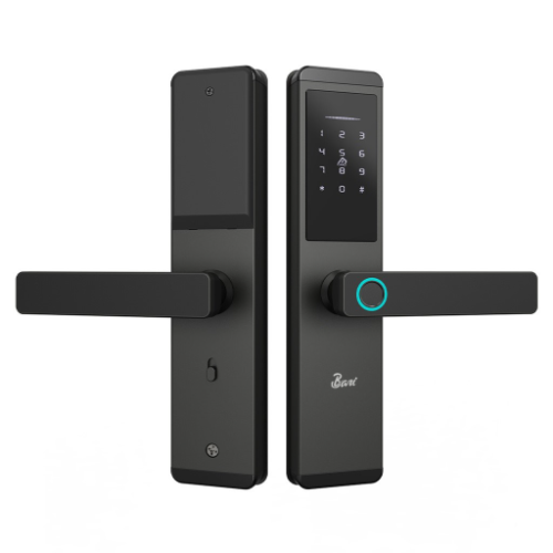 CERRADURA INTELIGENTE DE ACERO INOX NEGRO P/PUERTA PRINCIPAL BARI