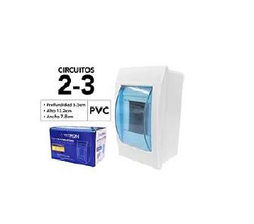 CAJA P/BREAKER TERMOMAGNETICO 2-3 POLOS VITRON