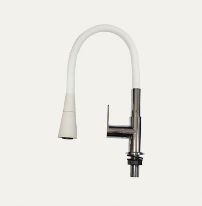 LLAVE PARA FREGADERO BLANCA ACERO