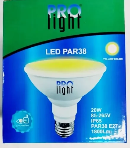 BOMBILLO LED PAR 38 20W C/AMARILLO PROLIGHT