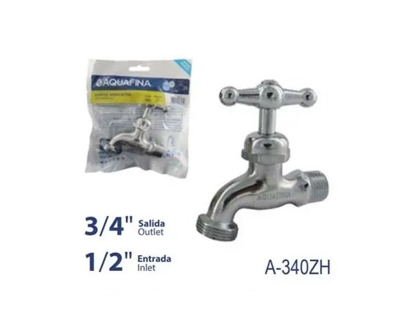 LLAVE DE CHORRO (JARDIN) 1/2"X 3/4 AQUAFINA