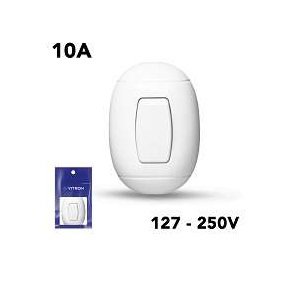 INTERRUPTOR SUPERFICIAL SIMPLE 10A VITRON