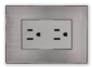 TOMA DOBLE SERIE INOX IGOTO