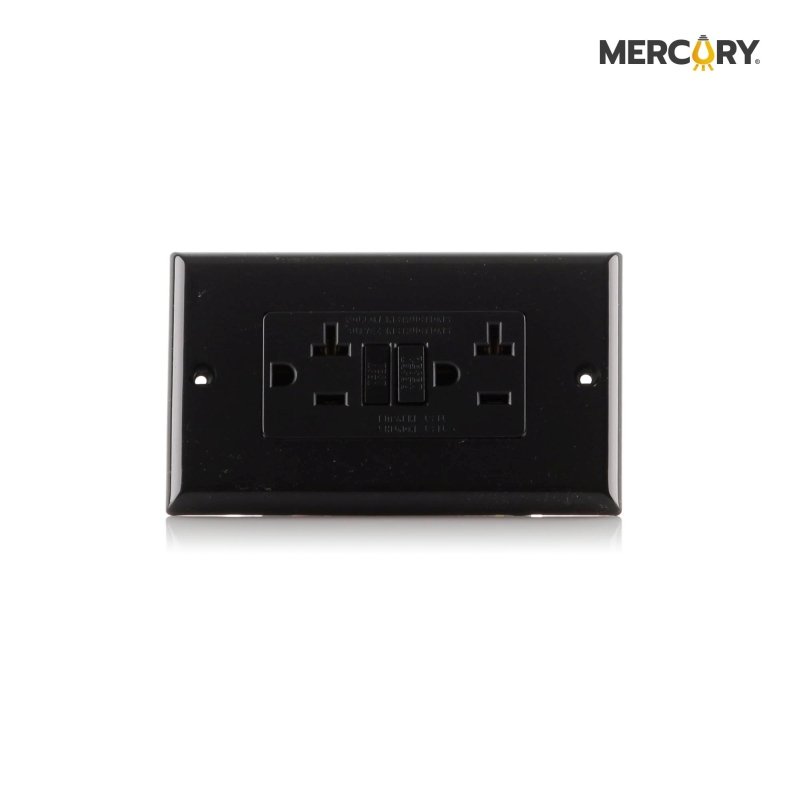 TOMACORRIENTE GFCI 20AMP C/NEGRO MERCURY