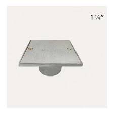 REJILLA CIEGA CUAD 1 1/4" C/CUELLO ALUMINIO PULIDO
