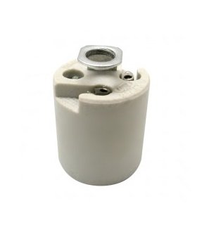SOCATE PORCELANA, PLAFON C/NIPLE, 250W E27 FERMETAL