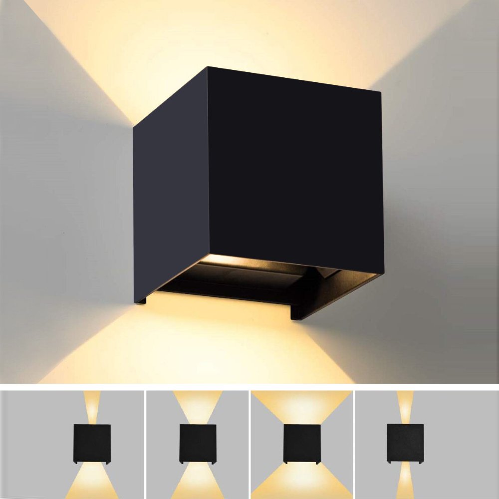 APLIQUE CUADRADO NEGRO 3500K 6W RUSSMAX