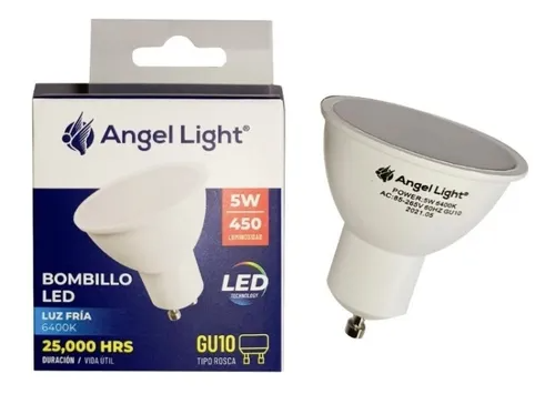 BOMBILLO DICROICO LED GU10 5W LUZ BLANCA ANGEL LIGHT