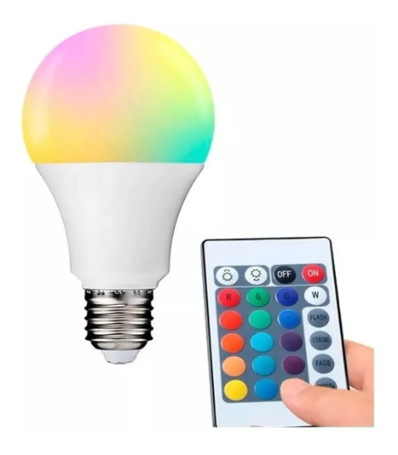 LAMPARA DE COLORES C/CONTROL 9W RGB