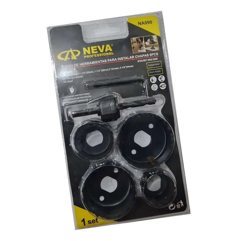 Juego Sierra Copa Neva 6 Piezas Para Chapa Madera Plástico Modelo NA090