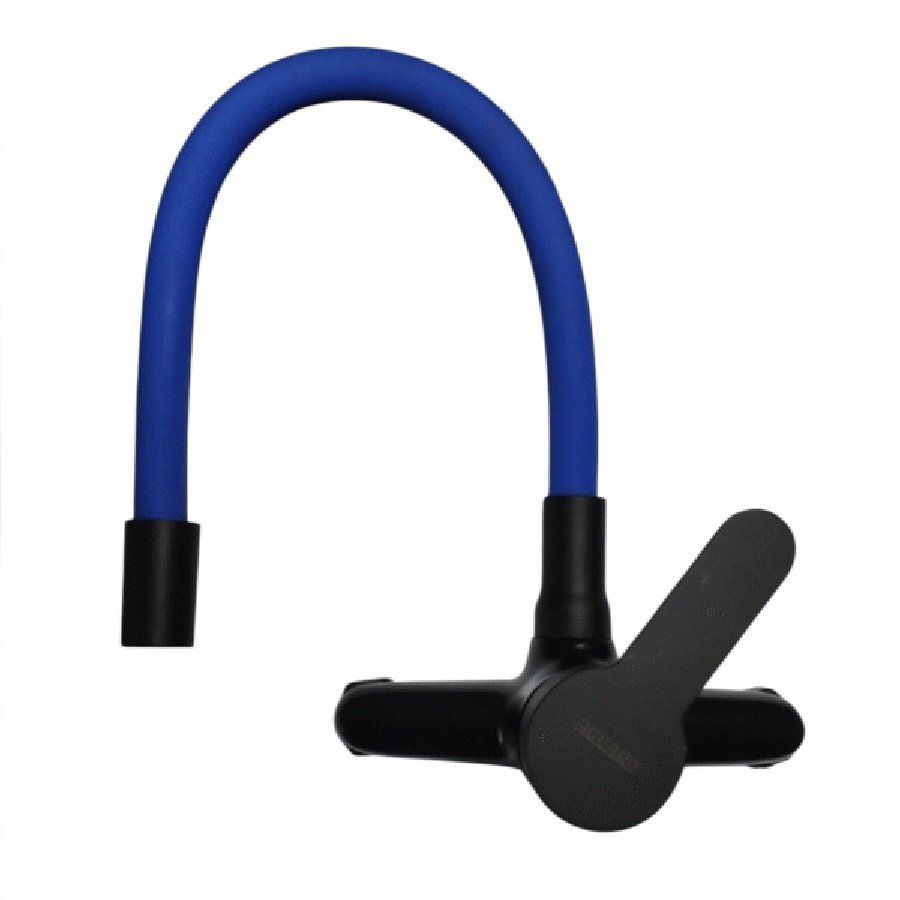 Grifería de Cocina 15cm Pico Flexible Negra