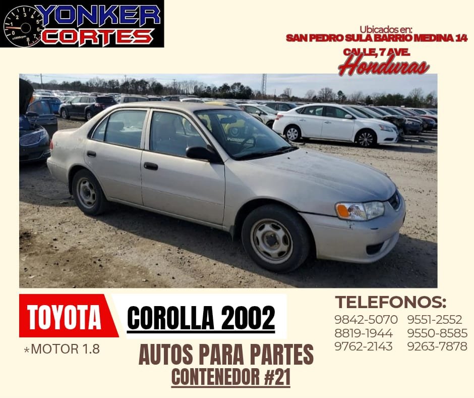 Caja Transmicion Corolla 2002 1.8L  Cont.#21