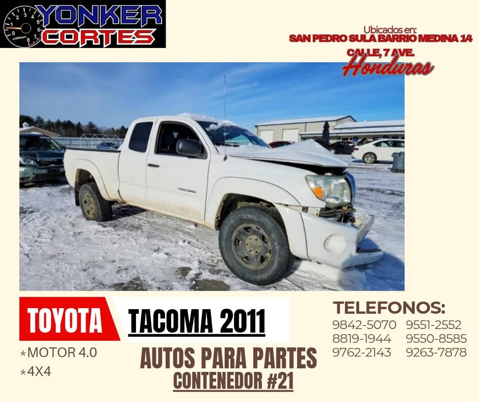 Motor Tacoma 2011 4.0L 4X4  Cont.#21