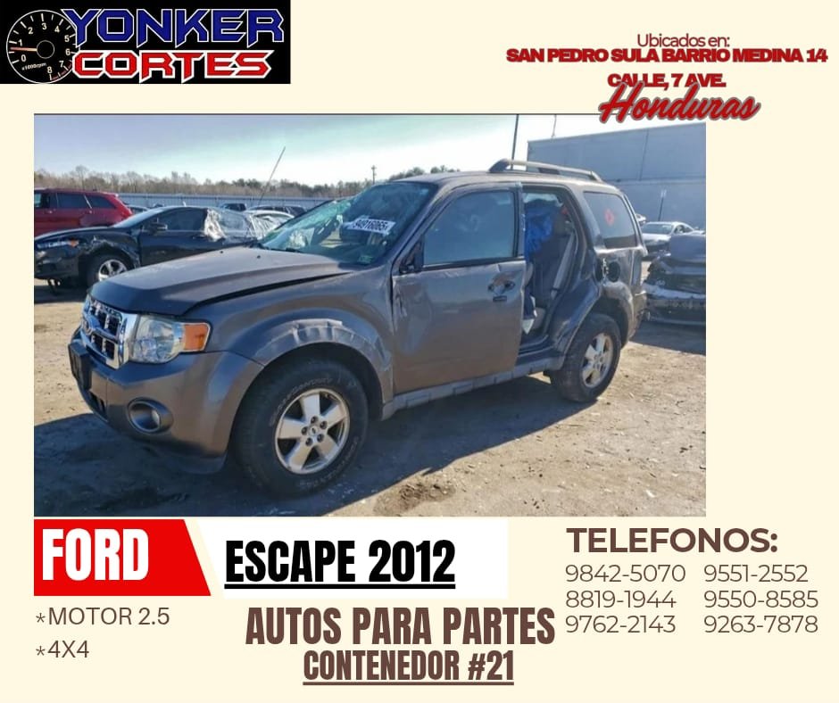 Motor Escape 2012 2.5L 4x4 Cont.#21