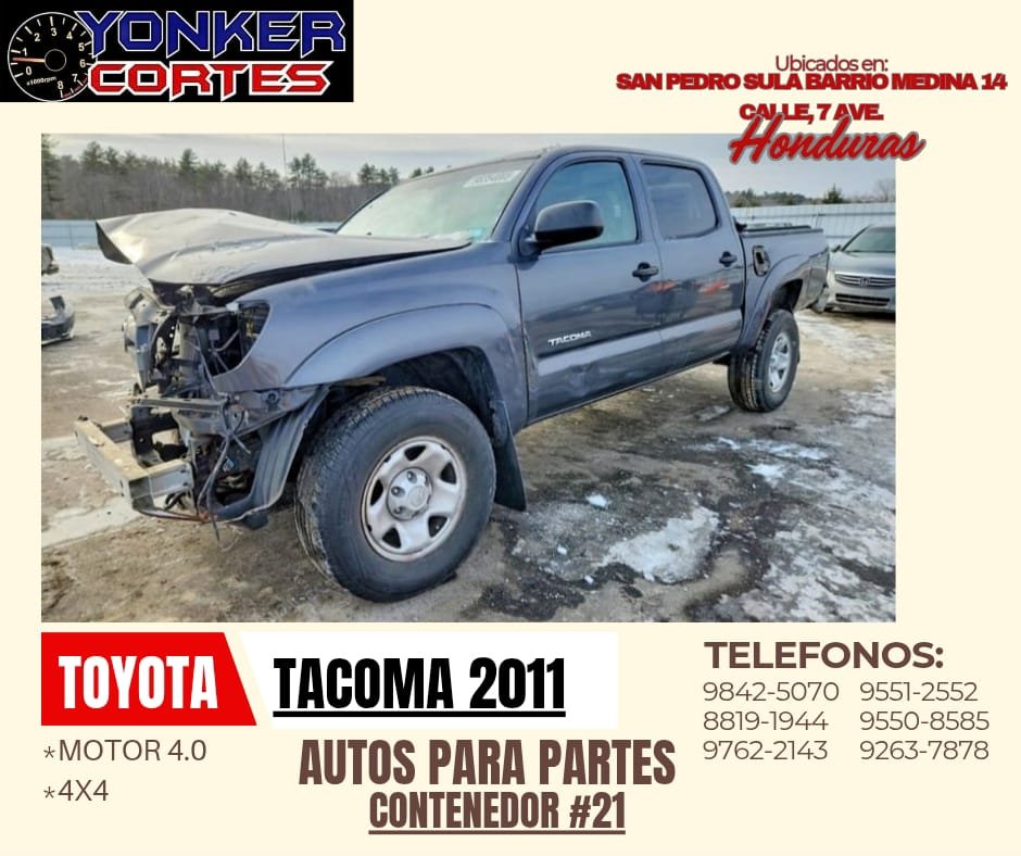 Motor Tacoma 2011 4.0L 4X4  Cont.#21.