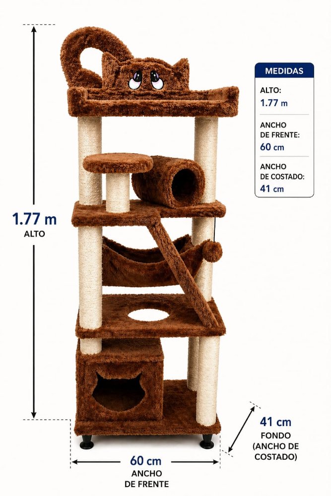 GIMNASIO PARA GATOS 1.77 MTS