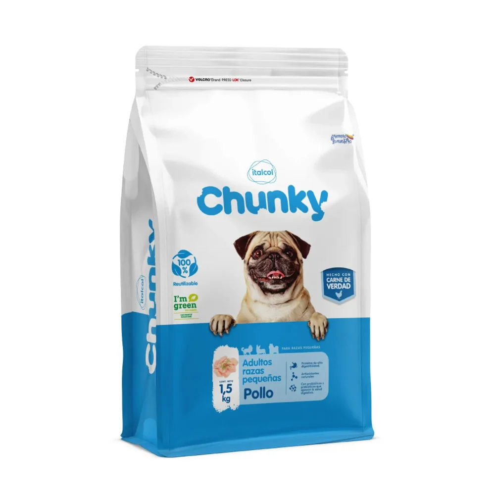 CHUNKY ADULTOS RAZAS PEQUEÑAS POLLO 1.5K