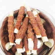 PALO DE CUERO DE RES CON PATO CALABAZA PETS 70 GR