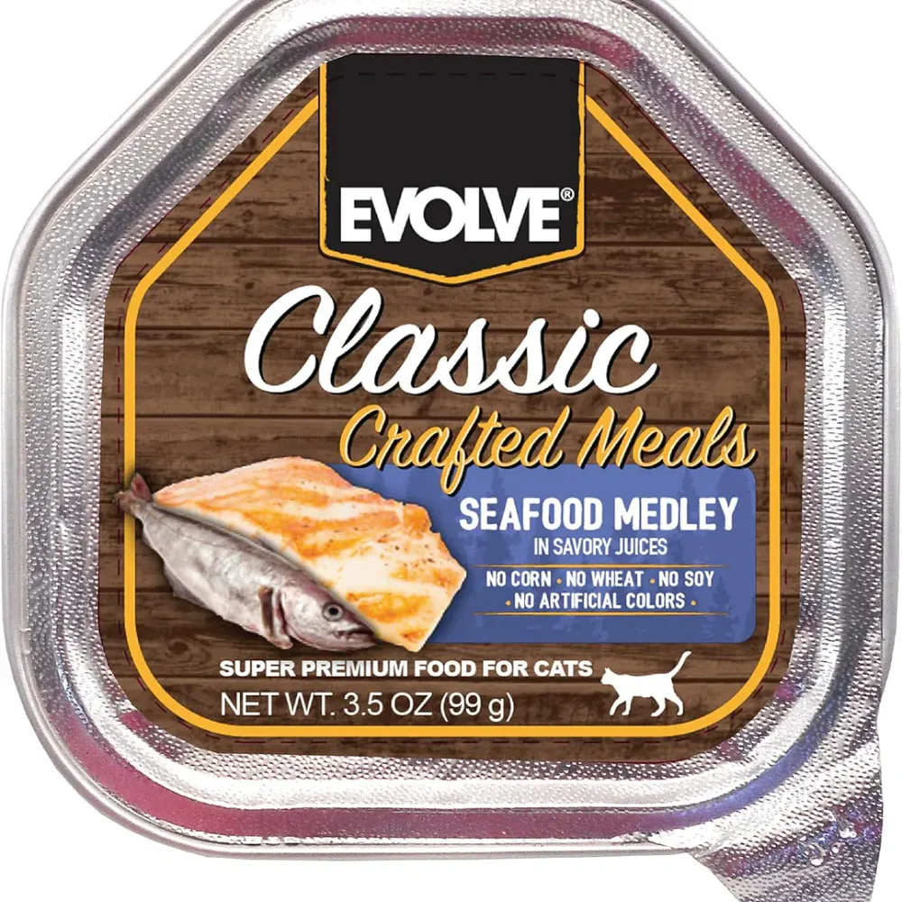 BANDEJA EVOLVE CAT SEAFOOD MEDLEY 3.5 OZ