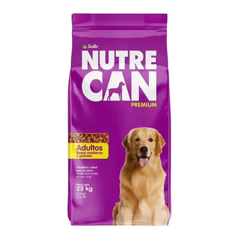 NUTRECAN ADULTOS RAZAS MEDIANAS Y GRANDES 25 KILOS