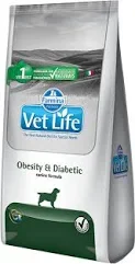 VETLIFE DOG OBESITY EY DIABETIC X 2 KG