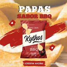 Papas  fritas  kythos sabor BBQ de 115 grs