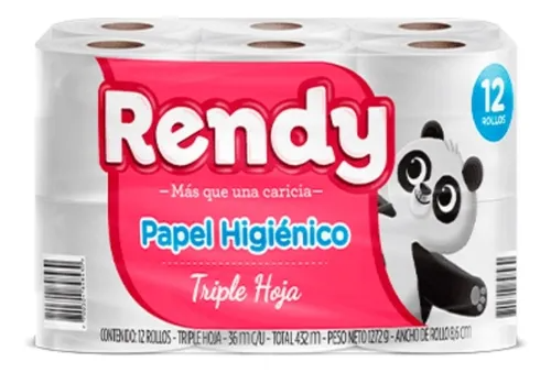 Papel Higiénico Rendy 12 Rollos