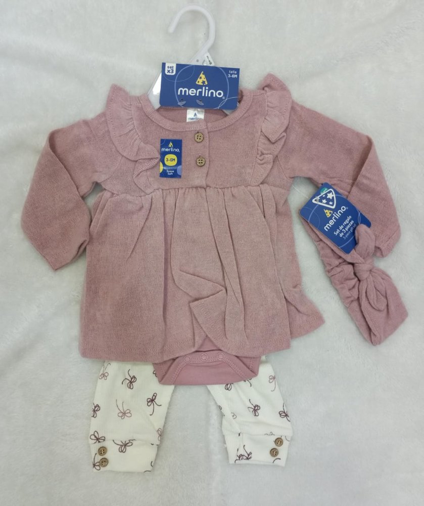 NS1328 CONJUNTO 3PZ MERLINO NIÑA