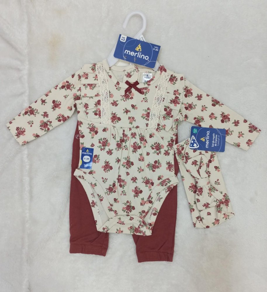 1325 CONJUNTO MERLINO FLORES 3PZ